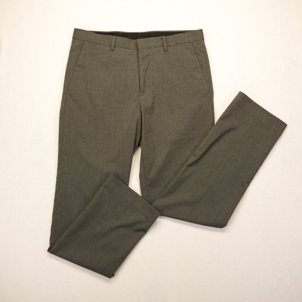 Murano Pants Mens 32x32 Gray Ultimate Modern Comfort Flat Front‎ Dress Slacks